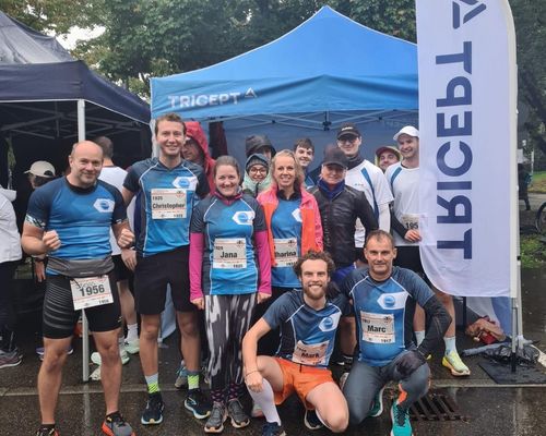 TRICEPT trotzt dem Regen: Gemeinsam stark beim AOK Firmenlauf in Waiblingen